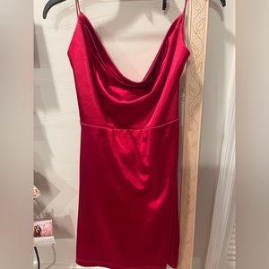 red bodycon dress